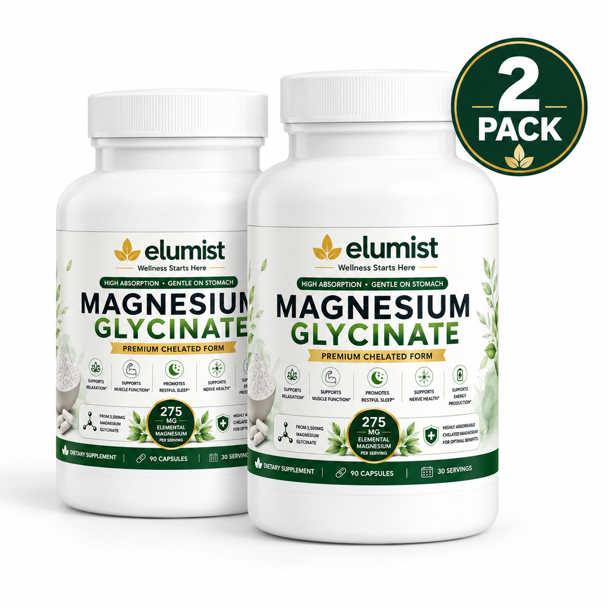 Pure Magnesium Glycinate for Relaxation & Recovery