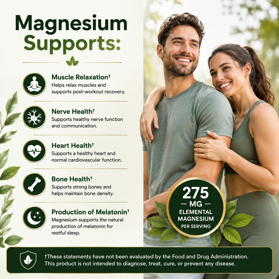 Pure Magnesium Glycinate for Relaxation & Recovery
